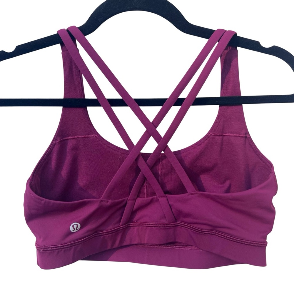 Lululemon Energy Bra size 8  plum maroon 
Red Grape - Picture 4 of 7